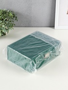 Шкатулка для украшений Isabel, съёмная подставка, тёмно-зелёная, 23.5×17×8.7 см - Фото 6