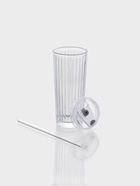 Стакан с трубочкой Magistro «Грани», 530 мл, стекло, прозрачный 10910717