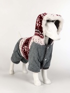 Комбинезон «Лапландия», с подкладом, размер S (ДС 25, ОГ 35, ОШ 25 см), серый/бордо - фото 59415784