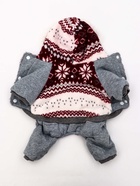 Комбинезон «Лапландия», с подкладом, размер L (ДС 35, ОГ 45, ОШ 35 см), серый/бордо - фото 59415804