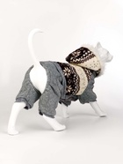 Комбинезон «Лапландия», с подкладом, размер S (ДС 25, ОГ 35, ОШ 25 см), серый/коричневый - фото 809290958