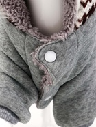 Комбинезон «Лапландия», с подкладом, размер S (ДС 25, ОГ 35, ОШ 25 см), серый/коричневый - фото 809290967