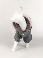 Комбинезон «Лапландия», с подкладом, размер S (ДС 25, ОГ 35, ОШ 25 см), серый/коричневый - фото 809290960