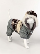 Комбинезон «Лапландия», с подкладом, размер M (ДС 30, ОГ 40, ОШ 30 см), серый/коричневый 10914438