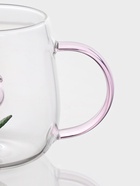 Кружка «Розочка», 320 мл, 9×12.5×9 см, с фигуркой, стекло, прозрачная, розовая 10914738