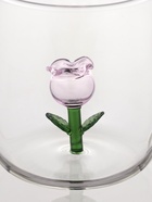 Кружка «Розочка», 320 мл, 9×12.5×9 см, с фигуркой, стекло, прозрачная, розовая 10914738