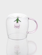 Кружка «Розочка», 320 мл, 9×12.5×9 см, с фигуркой, стекло, прозрачная, розовая 10914738
