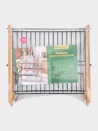 Сушилка для посуды Доляна Meli, 2 уровня, бамбук, металл, чёрная - Фото 7