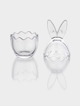 Конфетница «Ушки», 170 мл, 8.3×11.5 см, стекло, прозрачная