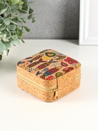 Шкатулка для украшений «Рыбки», пробка, кожзам, 10×10×5 см - Фото 3