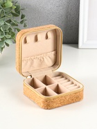 Шкатулка для украшений «Восточный ковёр», пробка, кожзам, 10×10×5 см - Фото 2