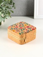 Шкатулка для украшений «Цветочная», пробка, кожзам, 10×10×5 см - Фото 3