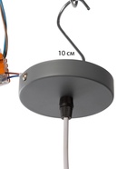 УЦЕНКА Светильник BayerLux, 40 Вт, E27, 25×25×10 см, серый/медь - Фото 5