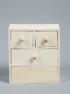 УЦЕНКА Шкатулка для росписи «Комод» 4 ящика 14×15.5×7.5 см 10952444