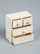 УЦЕНКА Шкатулка для росписи «Комод» 4 ящика 14×15.5×7.5 см - Фото 7