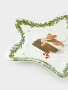 Блюдо сервировочное новогоднее Доляна «Новогодние зверята», d=15 см, стекло, белое - фото 59416046