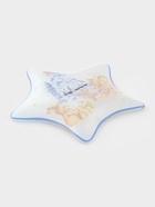 Блюдо сервировочное новогоднее Доляна «Новый Год в лесу», d=15 см, стекло, белое, голубое - фото 59416057