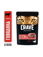 Влажный корм Crave для кошек, пауч говядина в желе 70 г - Фото 1