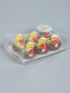 УЦЕНКА Фигурки пасхальные «Цыплёнок в шляпке в гнезде с цветком», набор 6 шт., 3×4×4 см 10952581