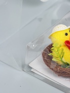 УЦЕНКА Фигурки пасхальные «Цыплёнок в шляпке в гнезде с цветком», набор 6 шт., 3×4×4 см 10952581