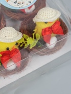 УЦЕНКА Фигурки пасхальные «Цыплёнок в шляпке в гнезде с цветком», набор 6 шт., 3×4×4 см 10952581