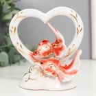 УЦЕНКА Сувенир керамика "Золотые рыбки в сердце" МИКС 12х7,5х12 см - Фото 2