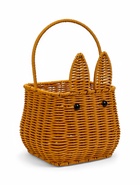 Корзина плетёная для хранения «Заяц», 17×17×17 см, ручка h=16 см, коричневая - фото 809291447