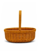 Корзина плетёная для хранения, 34×27×13 см, ручка h=20 см, коричневая - Фото 5