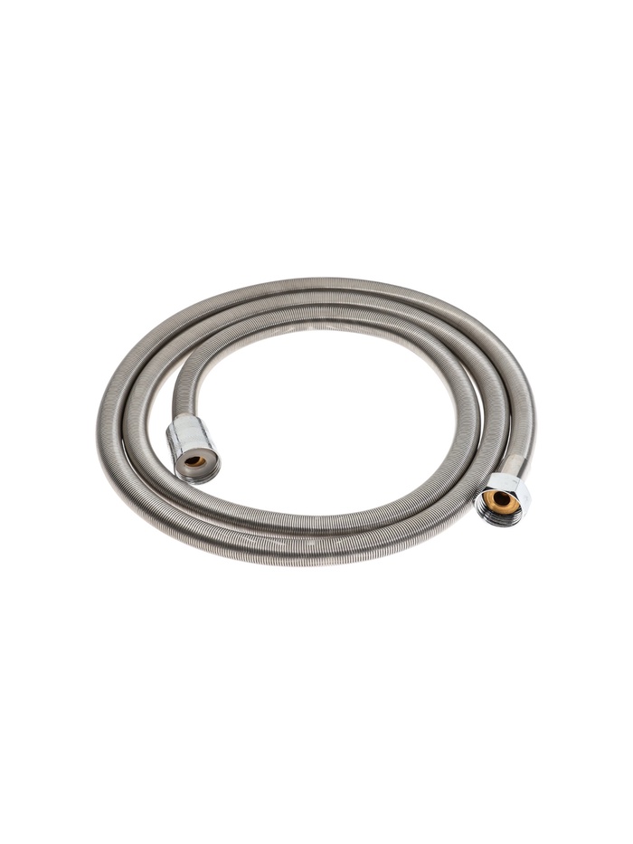 УЦЕНКА Душевой шланг ZEIN Z45PS, растягивающейся, 150-200 см, гайки металл 1/2", нержавеющая сталь - Фото 1