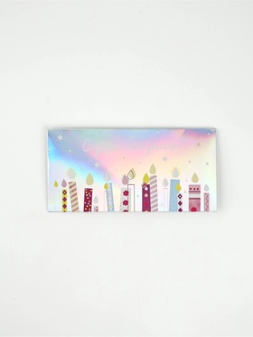 Конверт для денег «С днём рождения», голография, торт, 16.5 × 8 см