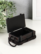 Шкатулка для украшений «Морской сундук с якорем», с ручкой, дерево, красно-коричневая, 12.8×8×5.5 см - Фото 2