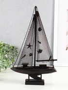 Сувенирная модель корабля «Парусник рыбацкий» на подставке, красно-коричневый, 21.5×6.5×37.5 см - фото 809291541 Сувенирная модель корабля «Парусник рыбацкий» на подставке, красно-коричневый, 21.5×6.5×37.5 см - фото 809291541