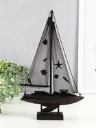 Сувенирная модель корабля «Парусник рыбацкий» на подставке, красно-коричневый, 21.5×6.5×37.5 см - фото 809291543 Сувенирная модель корабля «Парусник рыбацкий» на подставке, красно-коричневый, 21.5×6.5×37.5 см - фото 809291543