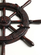 Настенный декор «Штурвал: Парусник и ракушки», панно, красно-коричневый, 33.5×33.5×3 см - фото 809291546
