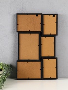 Фоторамка - коллаж на 6 фото 10×15 см, 13×18 см, 15×20 см «Воспоминания», МДФ, стекло, чёрная, 51×31.5×2.2 см - Фото 3