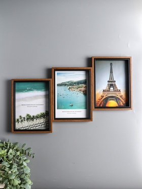 Фоторамка-коллаж на 3 фото 13×18 см «Корица», МДФ, стекло, 27.5×44.5×2.2 см