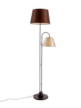 Торшер напольный BayerLux 3601/2, 2×40 Вт, Е27, коричневый+бежевый