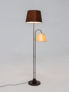 Торшер напольный BayerLux 3601/2, 2×40 Вт, Е27, коричневый+бежевый - фото 809291613