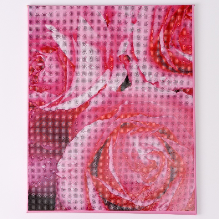 УЦЕНКА Алмазная вышивка полное заполнение «Цветы», на раме, 40×50 см - Фото 1