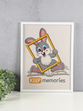 Фоторамка для фото 30×40 см «Премиум», пластик, белый