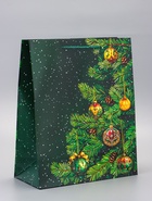 Пакет подарочный новогодний ламинированный, «Новый Год», 26×12×32 см - фото 118996728