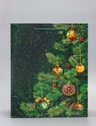 Пакет подарочный новогодний ламинированный, «Новый Год», 26×12×32 см - фото 118996729