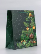 Пакет подарочный новогодний ламинированный, «Новый Год», 26×12×32 см - фото 118996731