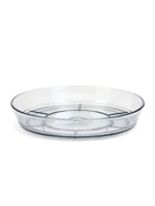 Поддон для цветочных горшков, d=10 см, пластиковый, тёмный, прозрачный - Фото 2