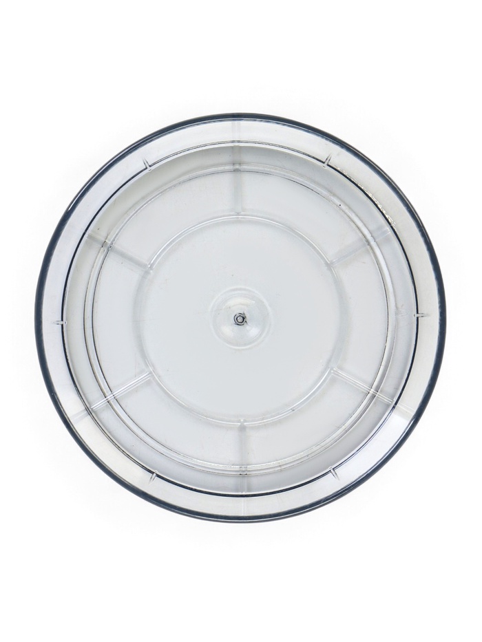 Поддон для цветочных горшков, d=10 см, пластиковый, тёмный, прозрачный