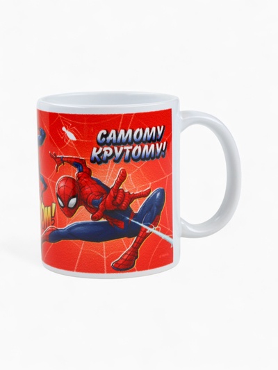 Детский сладкий новогодний подарок «Человек-паук», конфеты 150 г, кружка керамическая