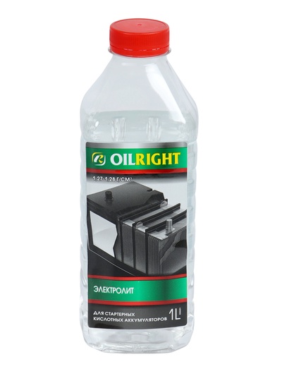 Электролит для аккумулятора oil right 1.28, пэт, 1 л