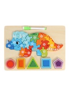 Деревянный 3D пазл для малышей, рамка - вкладыш - Фото 1