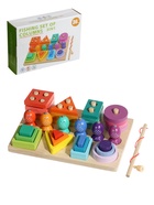 Пирамидка - сортер детская деревянная, с удочкой - Фото 2