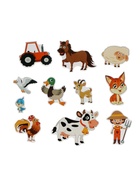 Двусторонний планшет «Ферма», маркер для рисования, липучки, пазлы - Фото 5